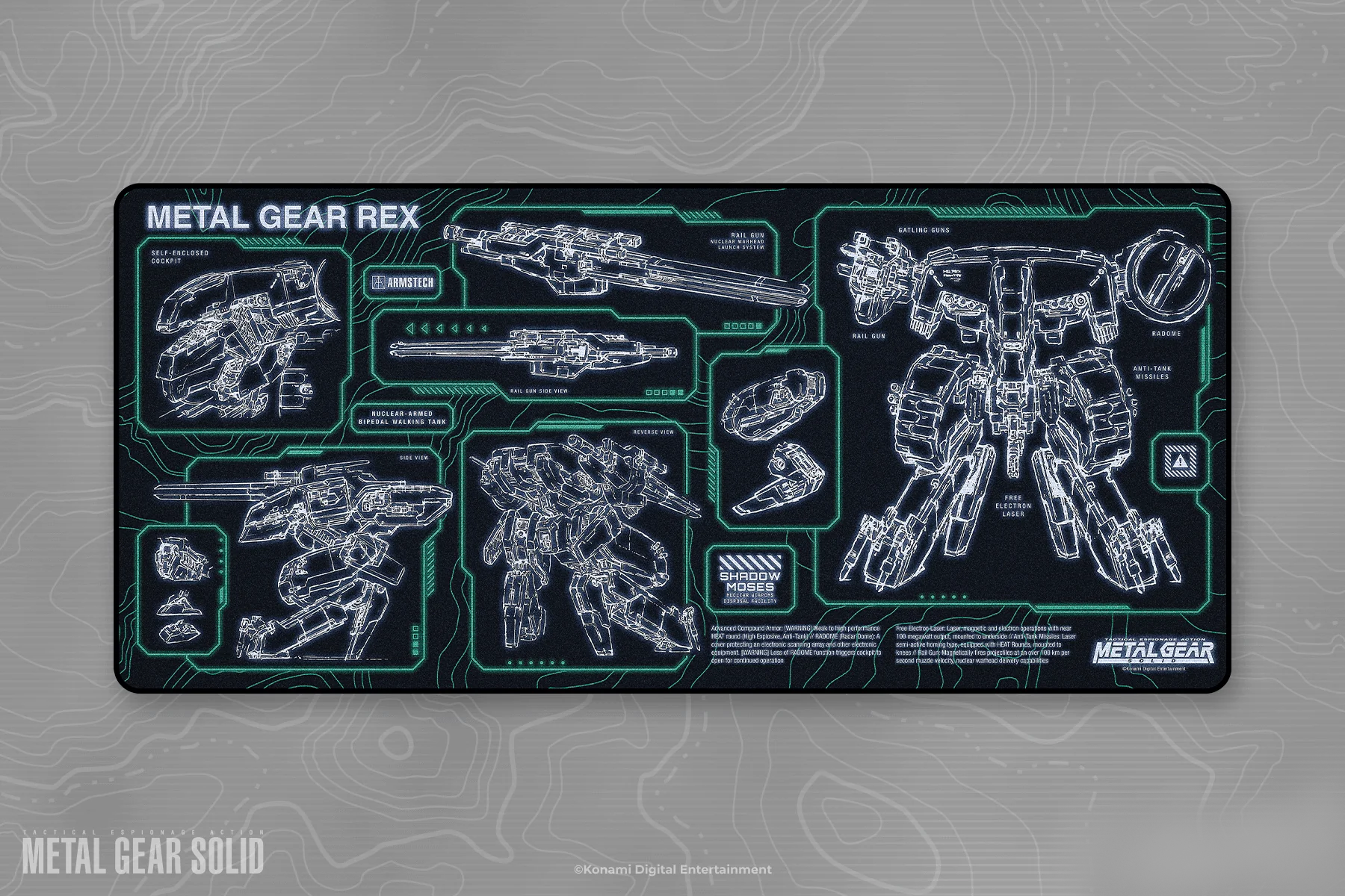 Official Metal Gear Solid Mechanized Desk Mat XL