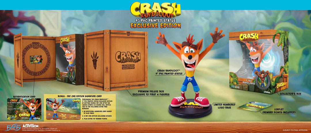 Official F4F Crash Bandicoot PVC Exclusive Edition Statue (22cm)