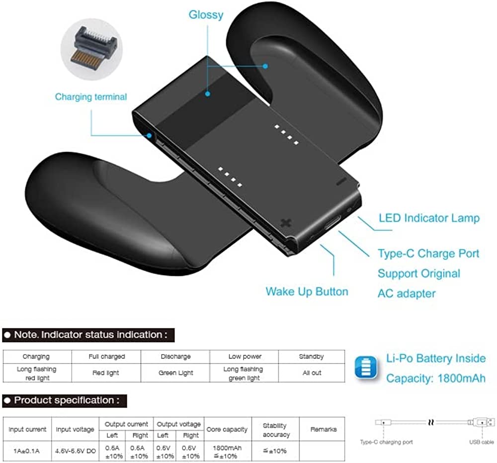 Nintendo Switch Oled Joy-Con Charging Grip (Black)