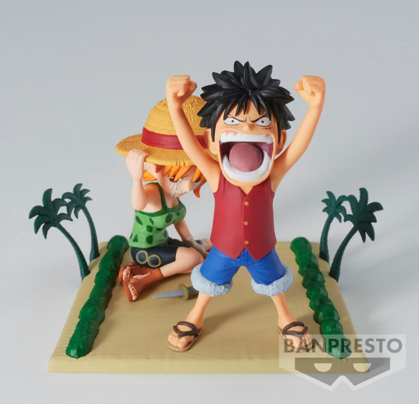 Banpresto Anime One Piece - Monkey D. Luffy & Nami Figure - (7cm)
