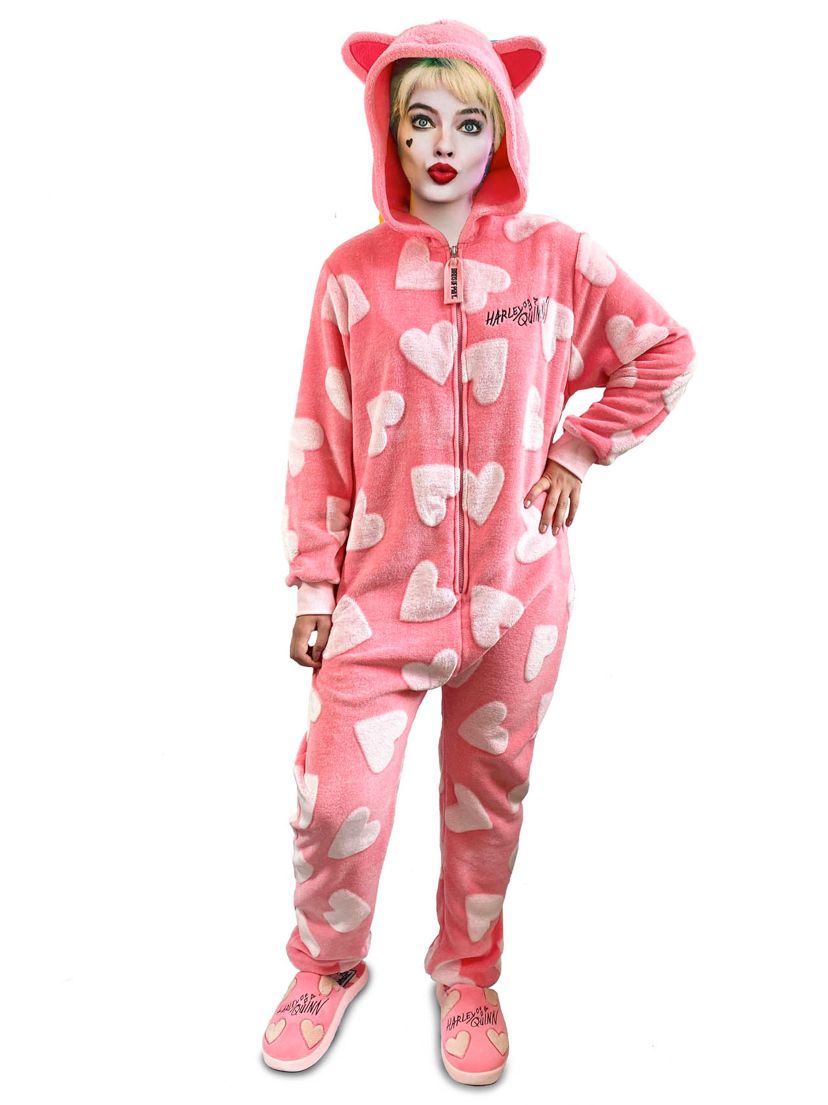 Official DC Comics Harley Quinn Bunny Jumpsuit Pyjamas (free size)