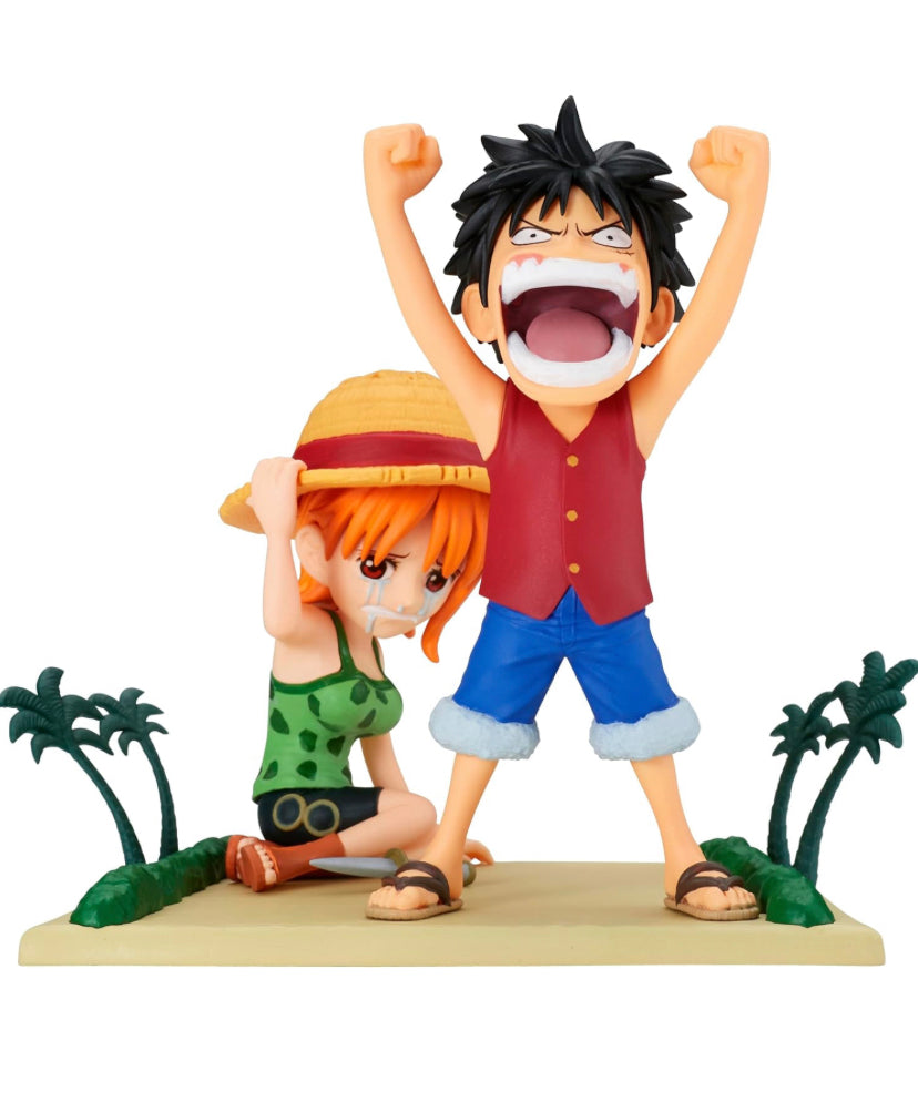 Banpresto Anime One Piece - Monkey D. Luffy & Nami Figure - (7cm)