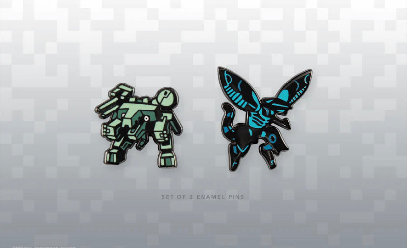 Official Metal Gear Solid REX & RAY Enamel Pin Set of 2