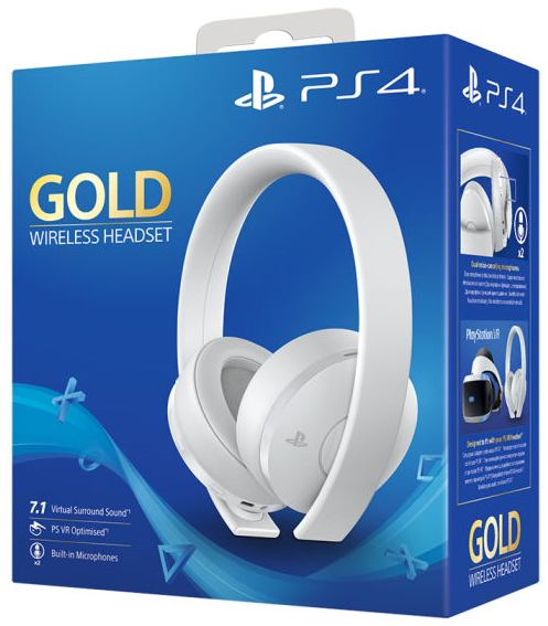 PlayStation 4 Wireless Headset Gold White