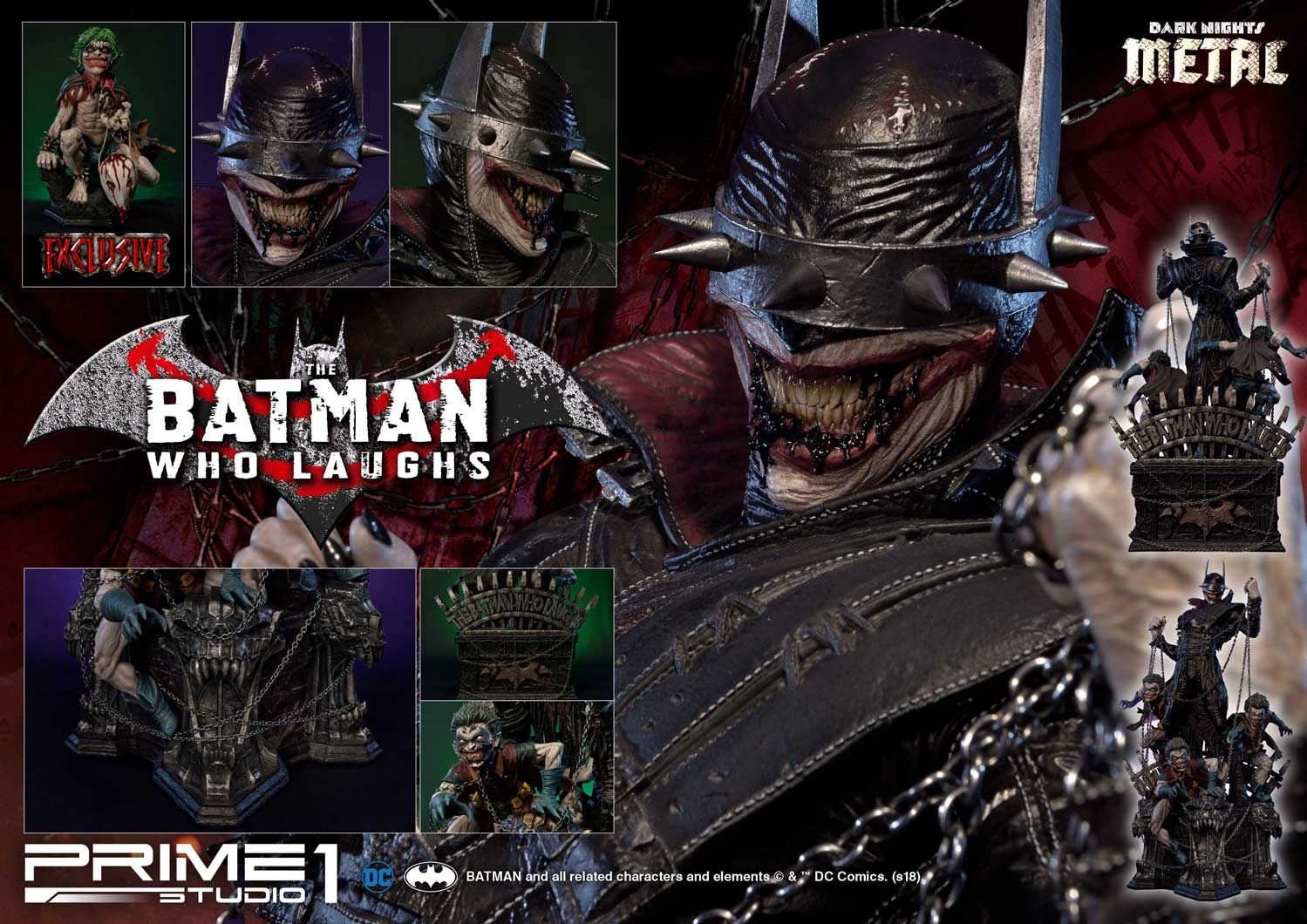Prime 1 Studio Batman Who Laughs Deluxe Version 1/3 Scale Statue – Dark Nights: Metal (Pre Owned - Like New)