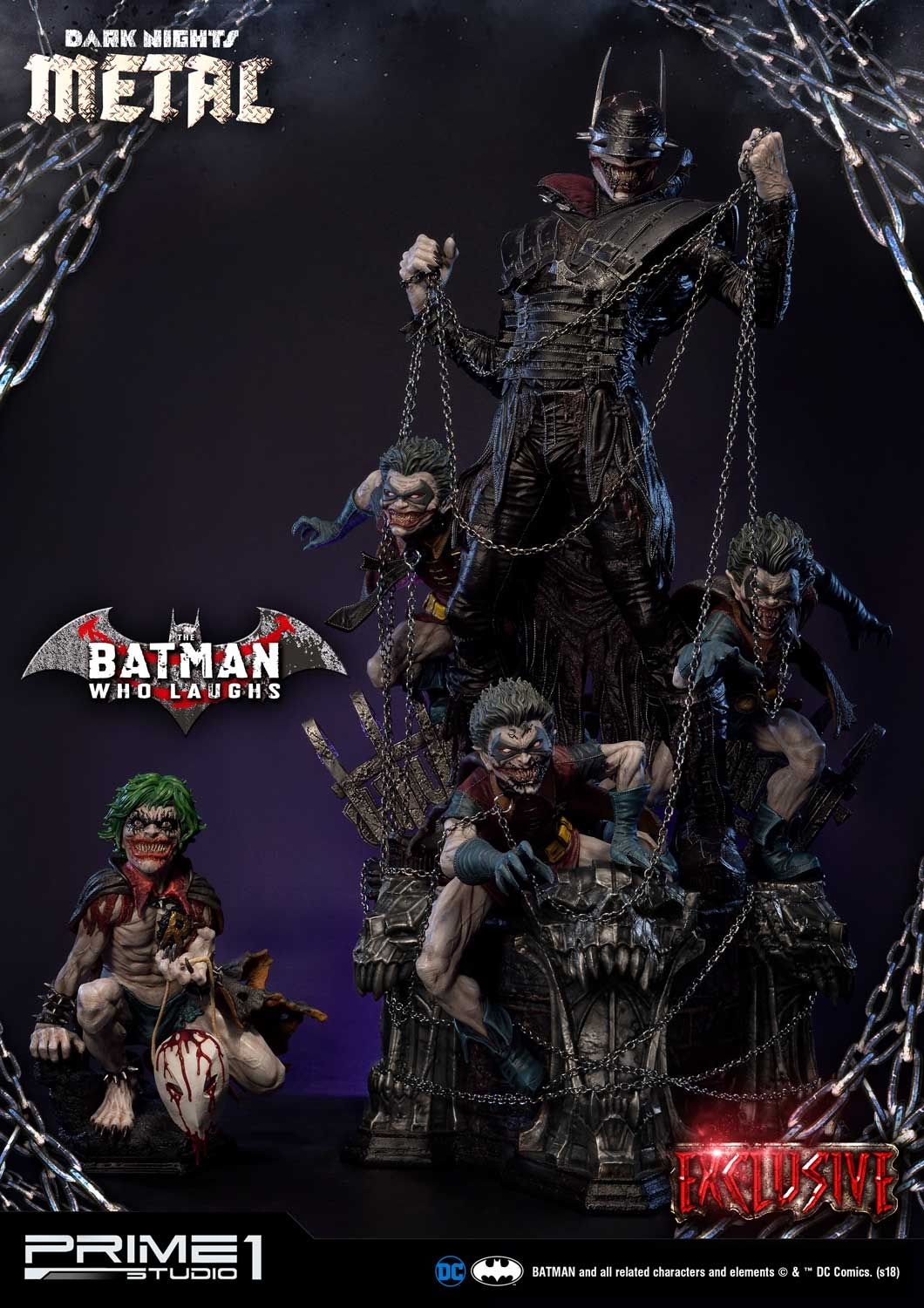 Prime 1 Studio Batman Who Laughs Deluxe Version 1/3 Scale Statue – Dark Nights: Metal (Pre Owned - Like New)