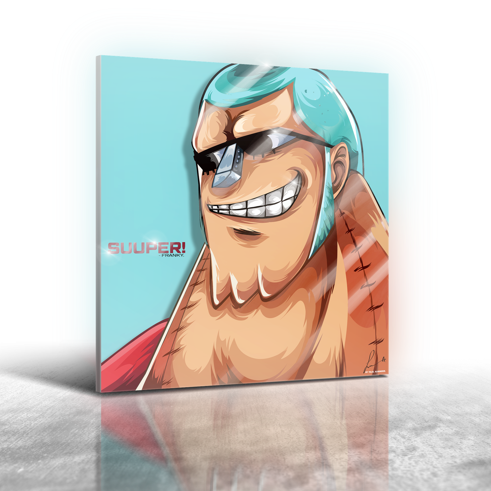 Anime One Piece - Franky Frameless Art Painting (30x30cm)