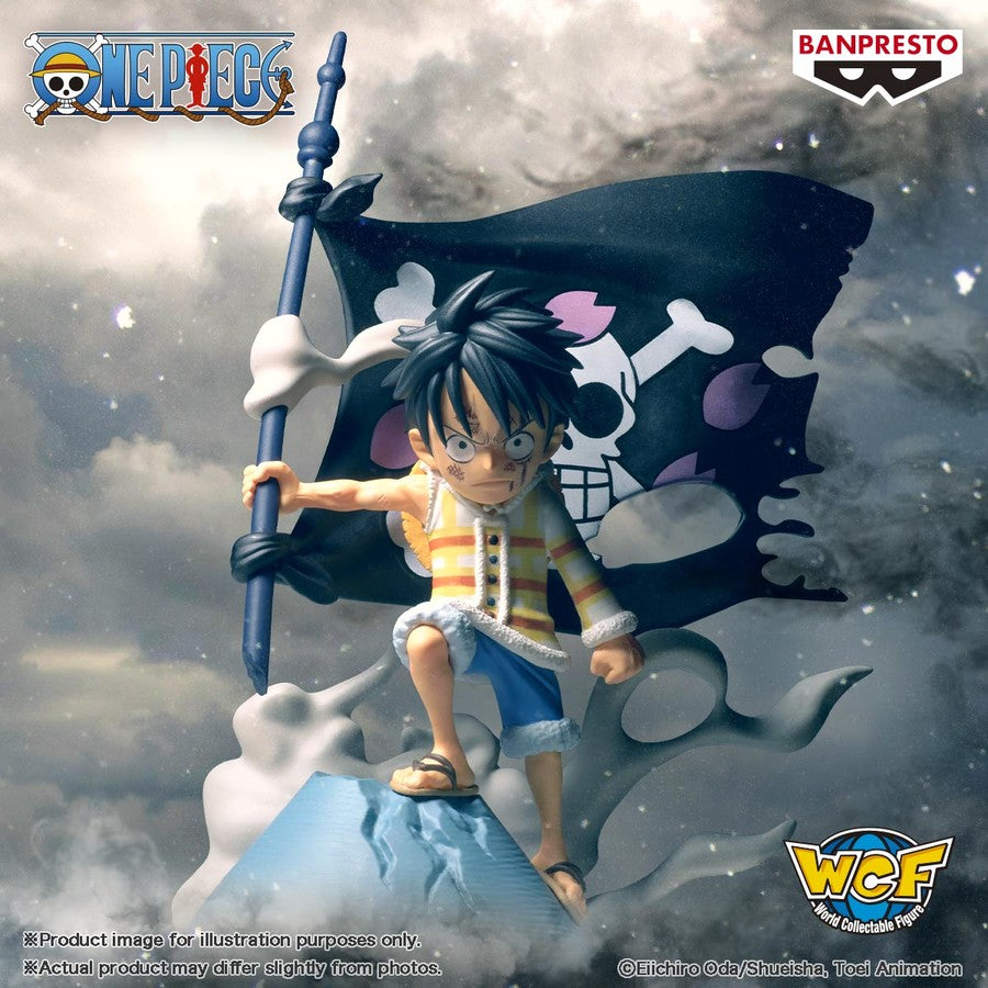 Banpresto Anime One Piece World Collectable Log Stories Monkey D Luffy Figure - (9cm)