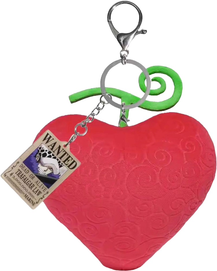 Anime One piece Law Devil Fruit Plush Keychain