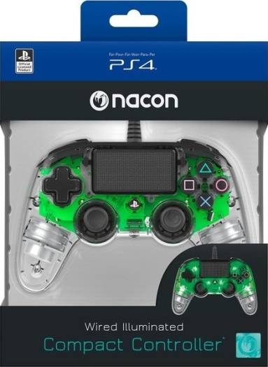 [PS4] Nacon Wired Illuminated Compact Controller Crystal Green