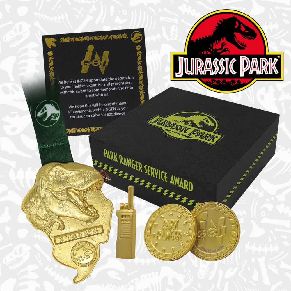 Official Jurassic Park Ranger Service Award
