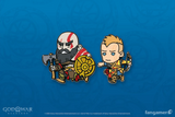 Official God of War Kratos and Atreus Chibi Pin Set
