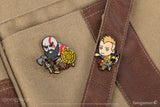 Official God of War Kratos and Atreus Chibi Pin Set