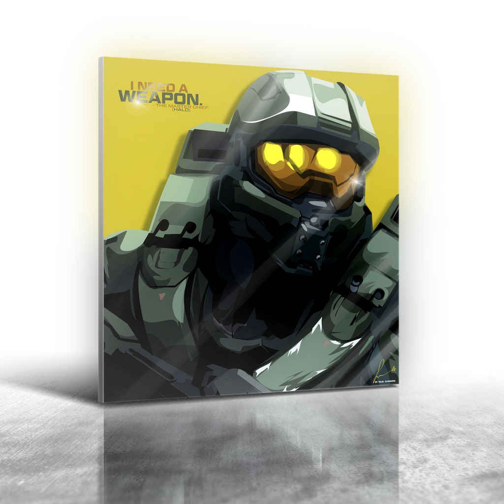 Halo - The Master Chief Frameless Art Painting (30x30cm)