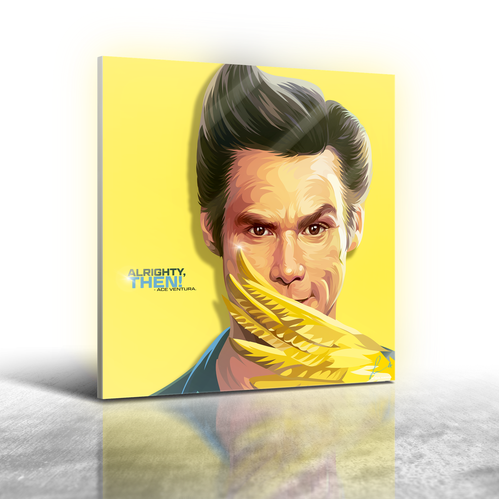 Ace Ventura Frameless Art Painting (30x30cm)