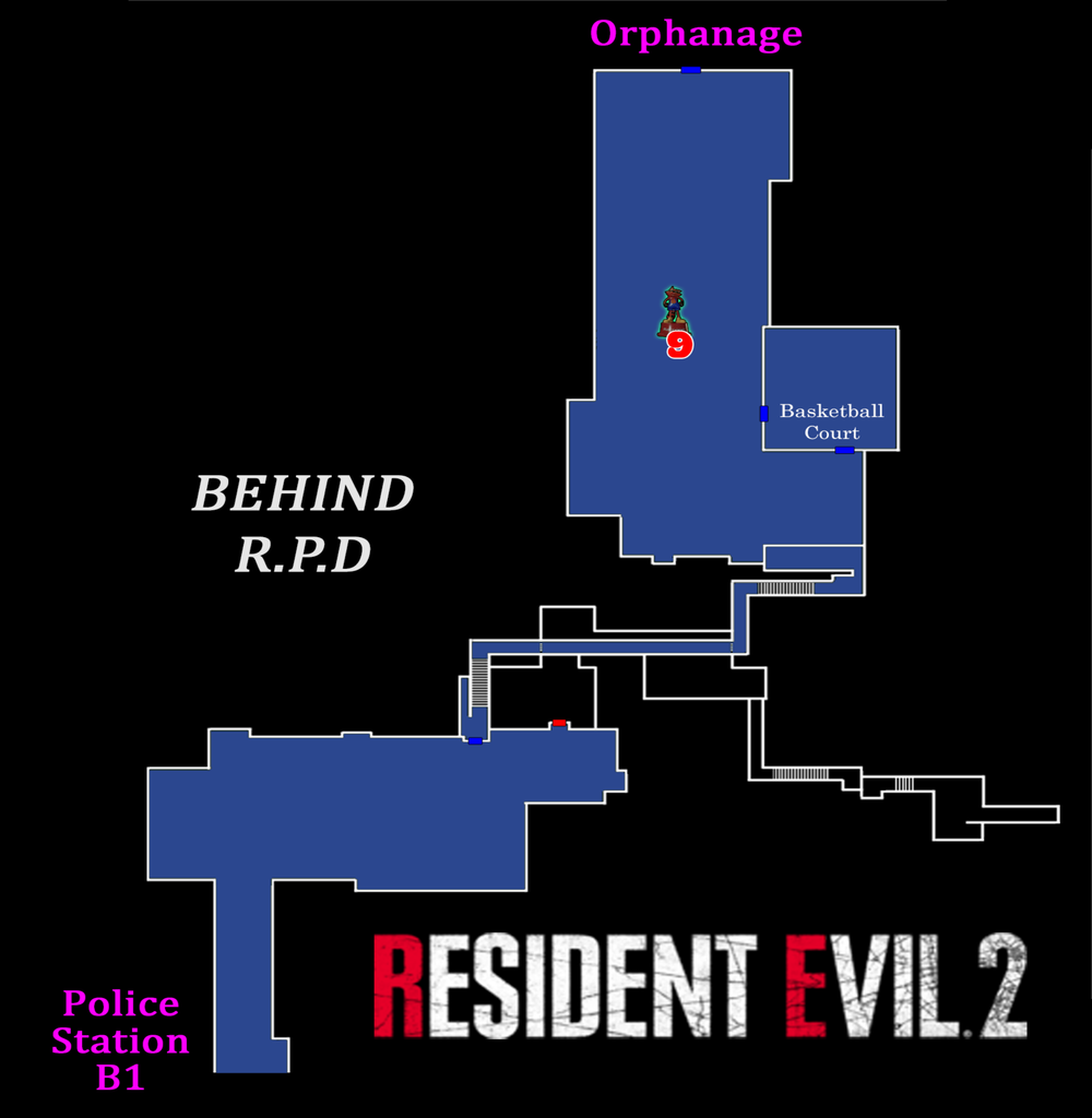 Resident Evil 2 - Map Behind R.P.D Frameless Arts (30*30 cm)