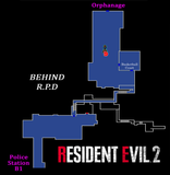 Resident Evil 2 - Map Behind R.P.D Frameless Arts (30*30 cm)
