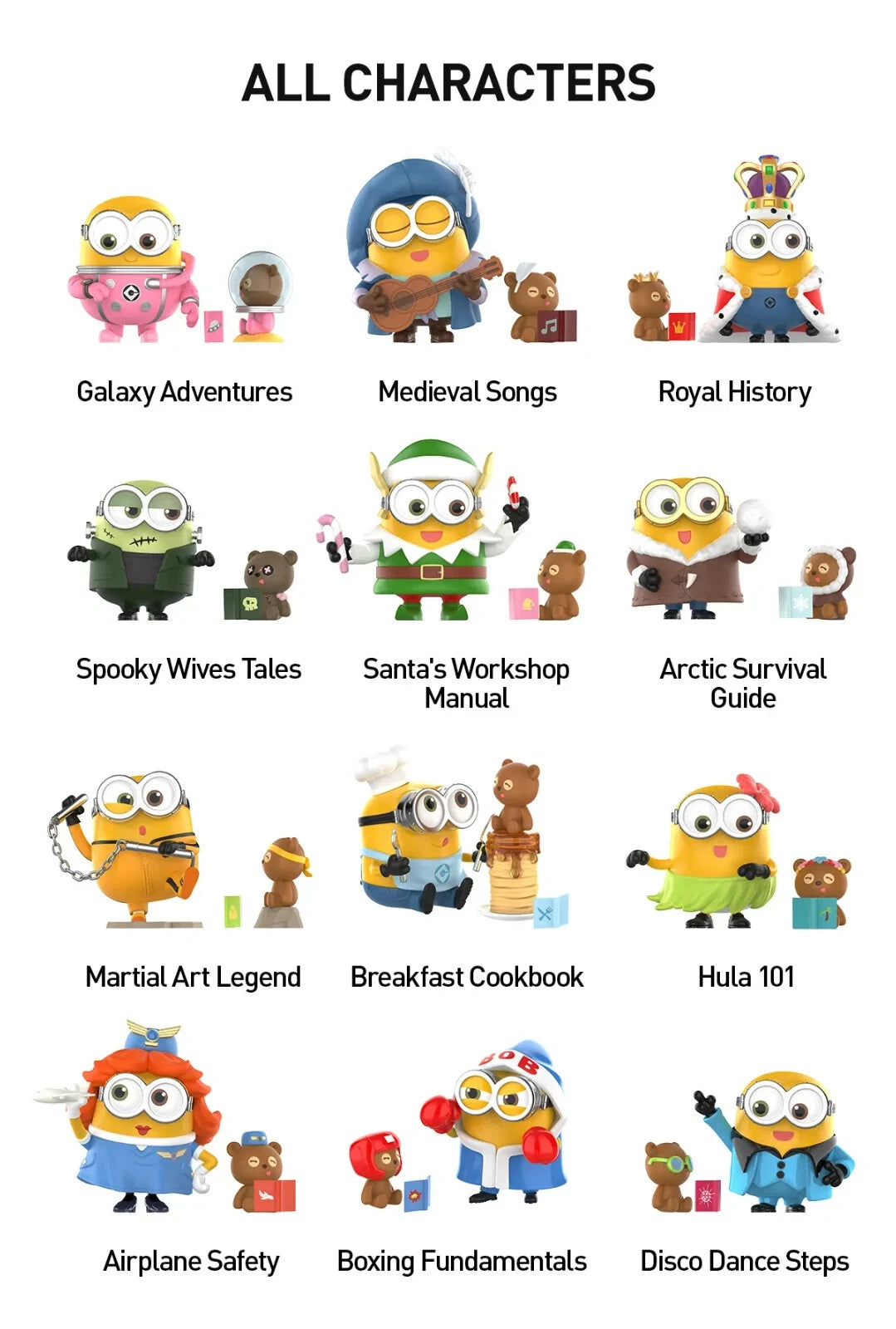 Official POP MART Minions Bedtime Stories by Bob and Tim Series Figure (Blind Box 1 pcs)