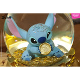 Disney Lilo & Stitch Stitch Gold Coin Treasure Hunter Party Snow Globe