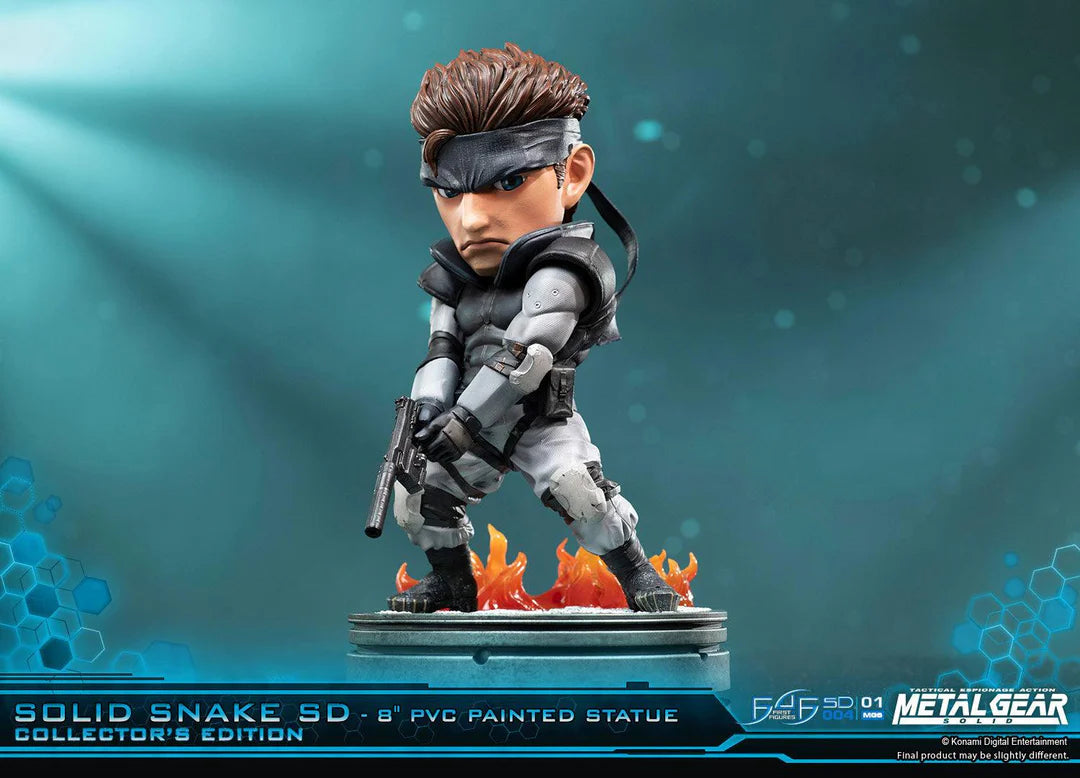 First 4 Figures Metal Gear Solid – Solid Snake SD 8" PVC Painted Statue (20cm)