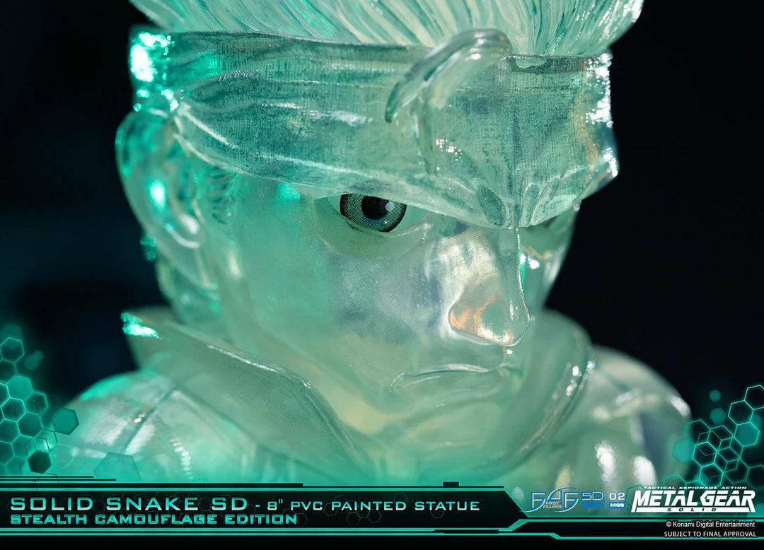 First 4 Figures Metal Gear Solid – Solid Snake SD Stealth Camouflage Exclusive Edition PVC Painted Statue (20cm)