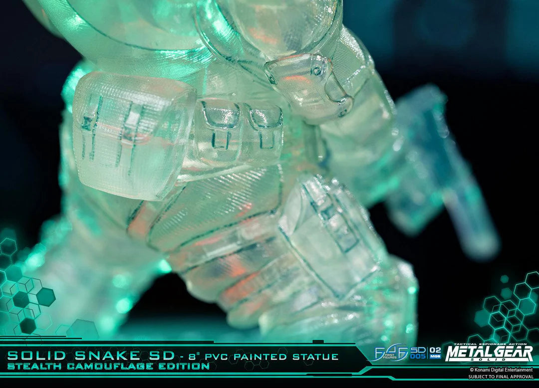First 4 Figures Metal Gear Solid – Solid Snake SD Stealth Camouflage Exclusive Edition PVC Painted Statue (20cm)