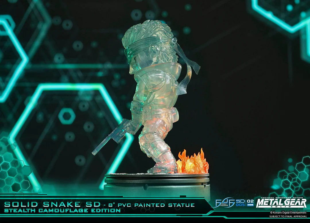 First 4 Figures Metal Gear Solid – Solid Snake SD Stealth Camouflage Exclusive Edition PVC Painted Statue (20cm)