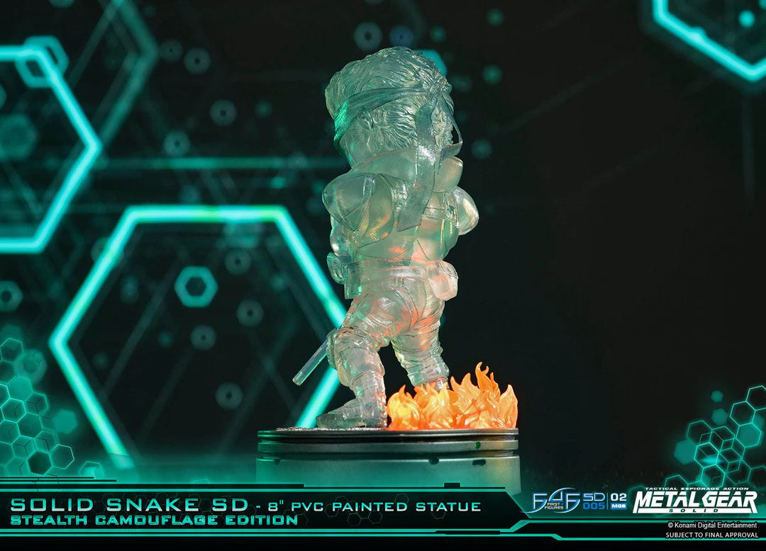First 4 Figures Metal Gear Solid – Solid Snake SD Stealth Camouflage Exclusive Edition PVC Painted Statue (20cm)
