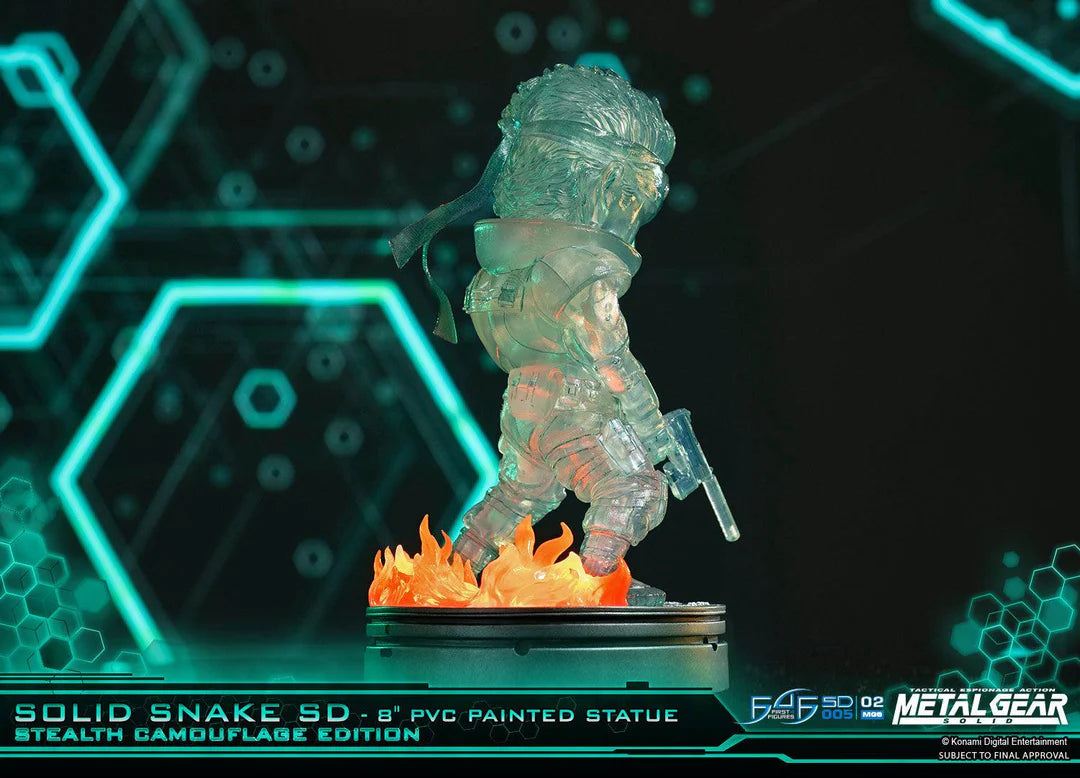 First 4 Figures Metal Gear Solid – Solid Snake SD Stealth Camouflage Exclusive Edition PVC Painted Statue (20cm)