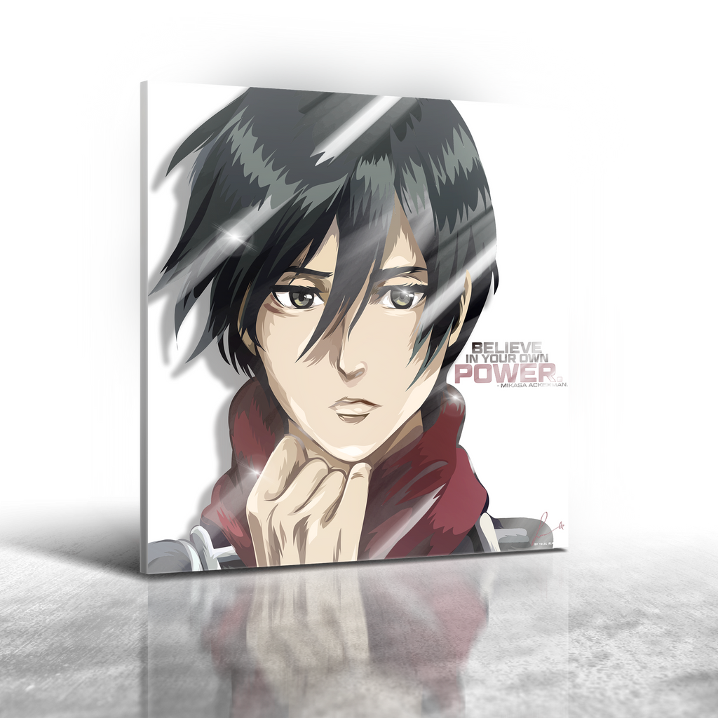 Anime Attack on Titan Mikasa Ackerman Frameless Art Painting (30x30cm)