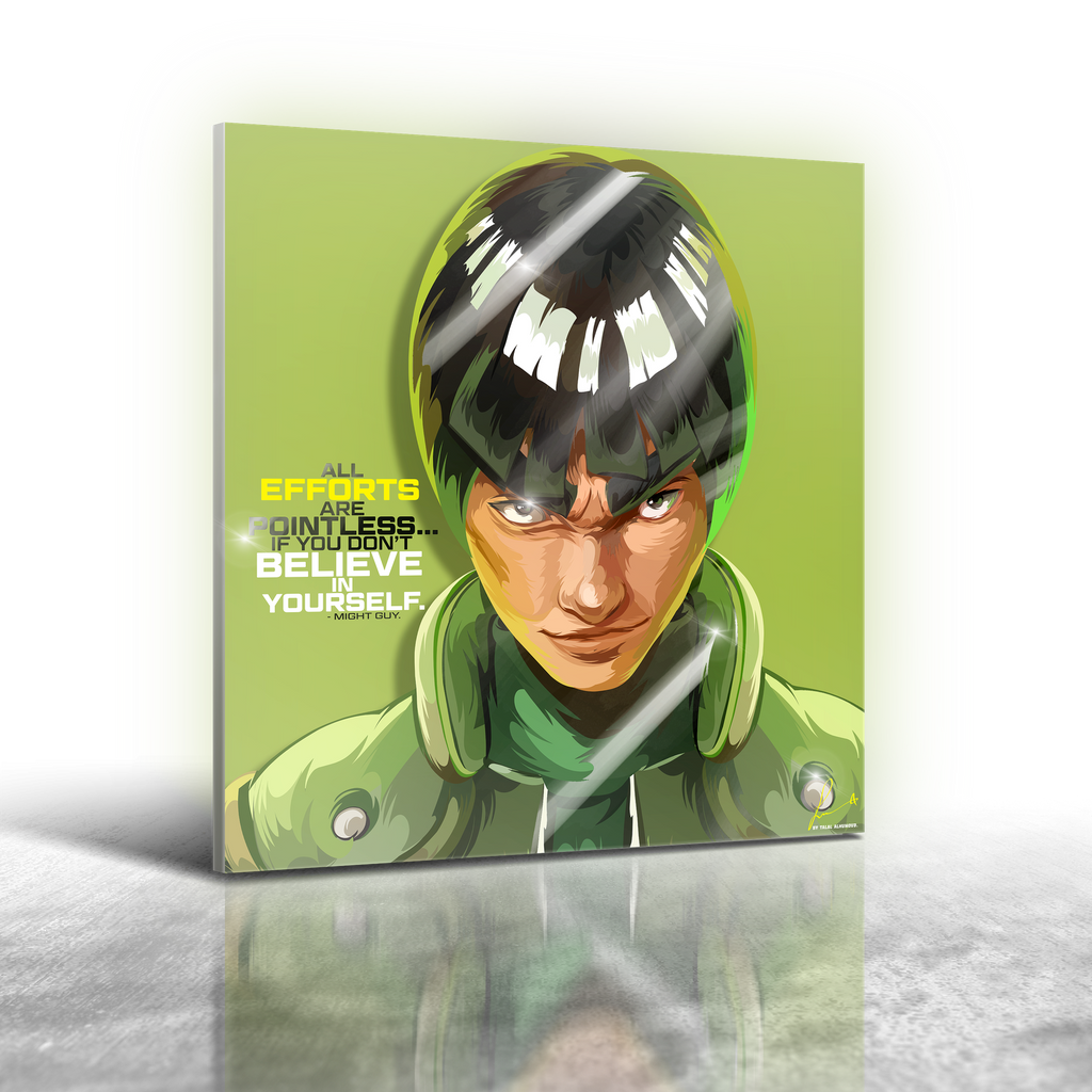 Anime Naruto - Might Guy Frameless Art Painting (30x30cm)