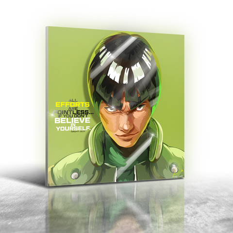 Anime Naruto - Might Guy Frameless Art Painting (30x30cm)