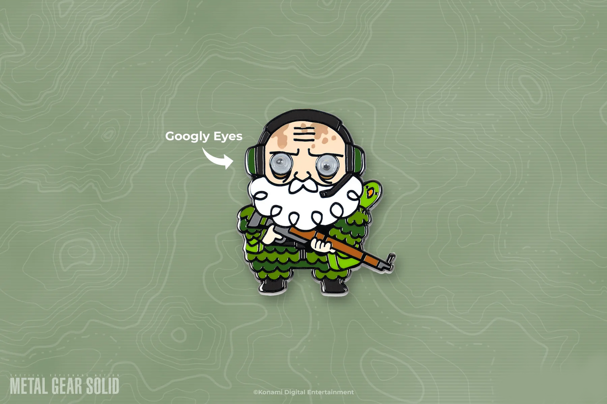 Official Metal Gear Solid: The End Googly Eye Pin