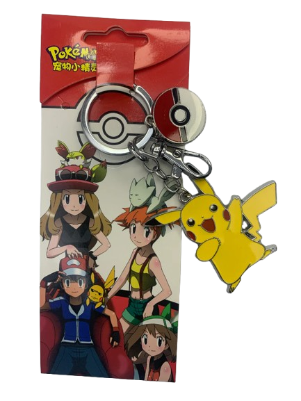 Anime Pokemon Pikachu With Poke Ball Keychain