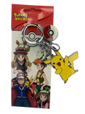 Anime Pokemon Pikachu With Poke Ball Keychain