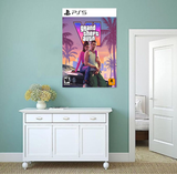 PS5 GTA 6 Decorative Painting Wall Wooden Posters (28x43cm)
