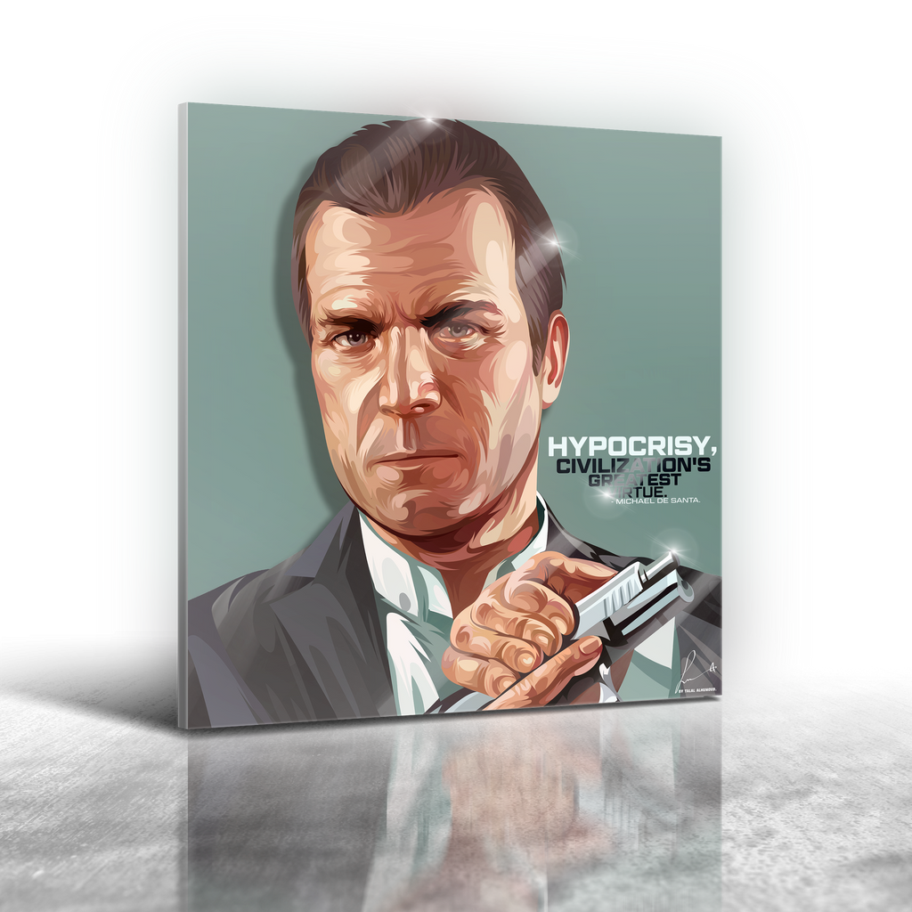 GTA V - Michael De Santa Frameless Art Painting (30x30cm)
