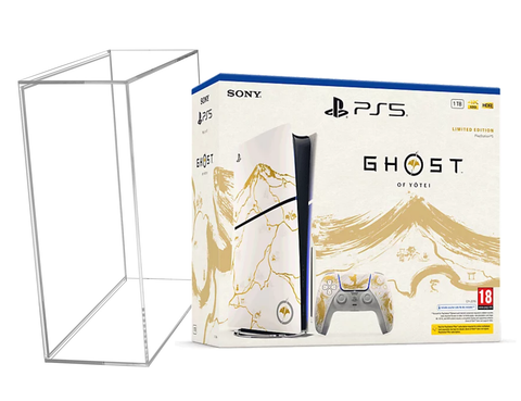 Acrylic Protective Case For PS5 Console - Ghost of Yotei Gold Limited Edition (Only Case)