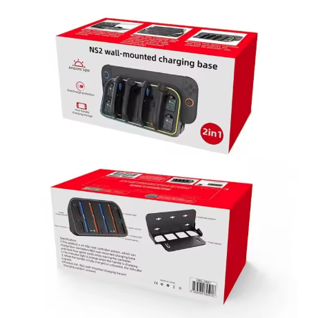 Nintendo Switch 2 2in1 Wall Mount Charging Dock for 2025 Joycon 2
