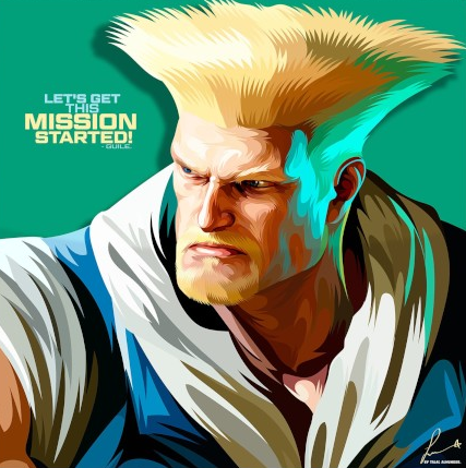 Street Fighter 6 Guile Frameless Art Painting (30*30 cm)