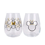 Official Disney Minnie Mouse 2Pcs Crystal Glass Set (510 ml)