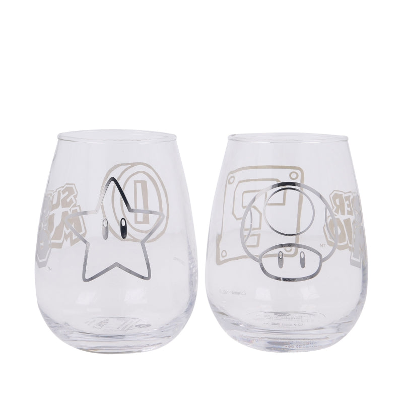 Official Super Mario 2Pcs Crystal Glass Set (510 ml)
