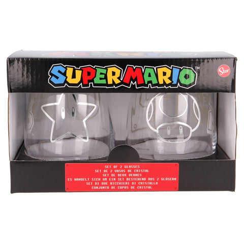 Official Super Mario 2Pcs Crystal Glass Set (510 ml)