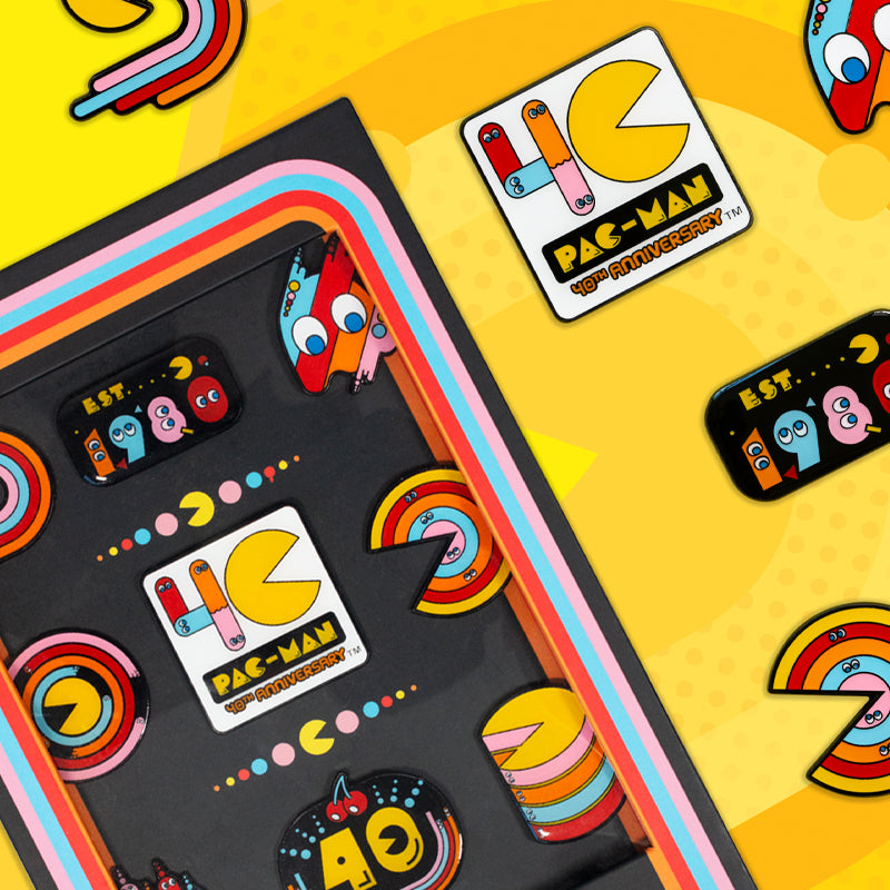 PAC-MAN 40th Anniversary Pin Badge Set (9 Pieces)