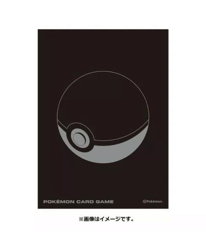 Black Poke Ball Card Sleeves Pokemon Deck Shield Pro Japan (64Pcs)