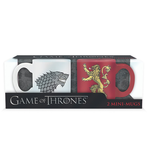 Official Game Of Thrones Stark & Lannister 2 Espresso Mini Mug (110ml)