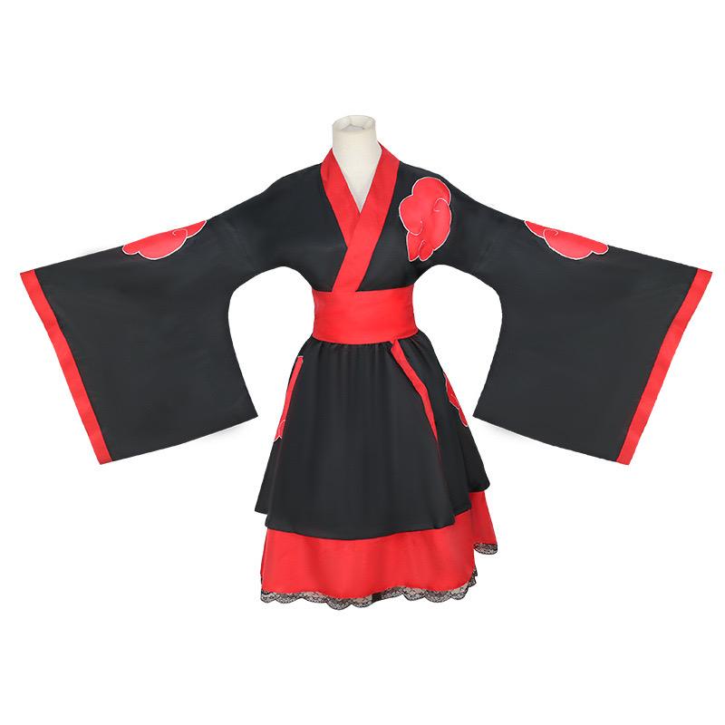 Anime Naruto Akatsuki Kimono Cosplay Free Size