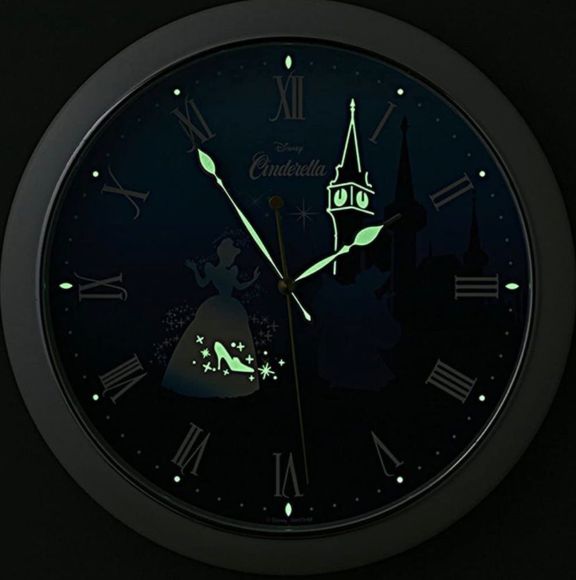 Official Disney Cinderella Wall Clock (Glows in the Dark)