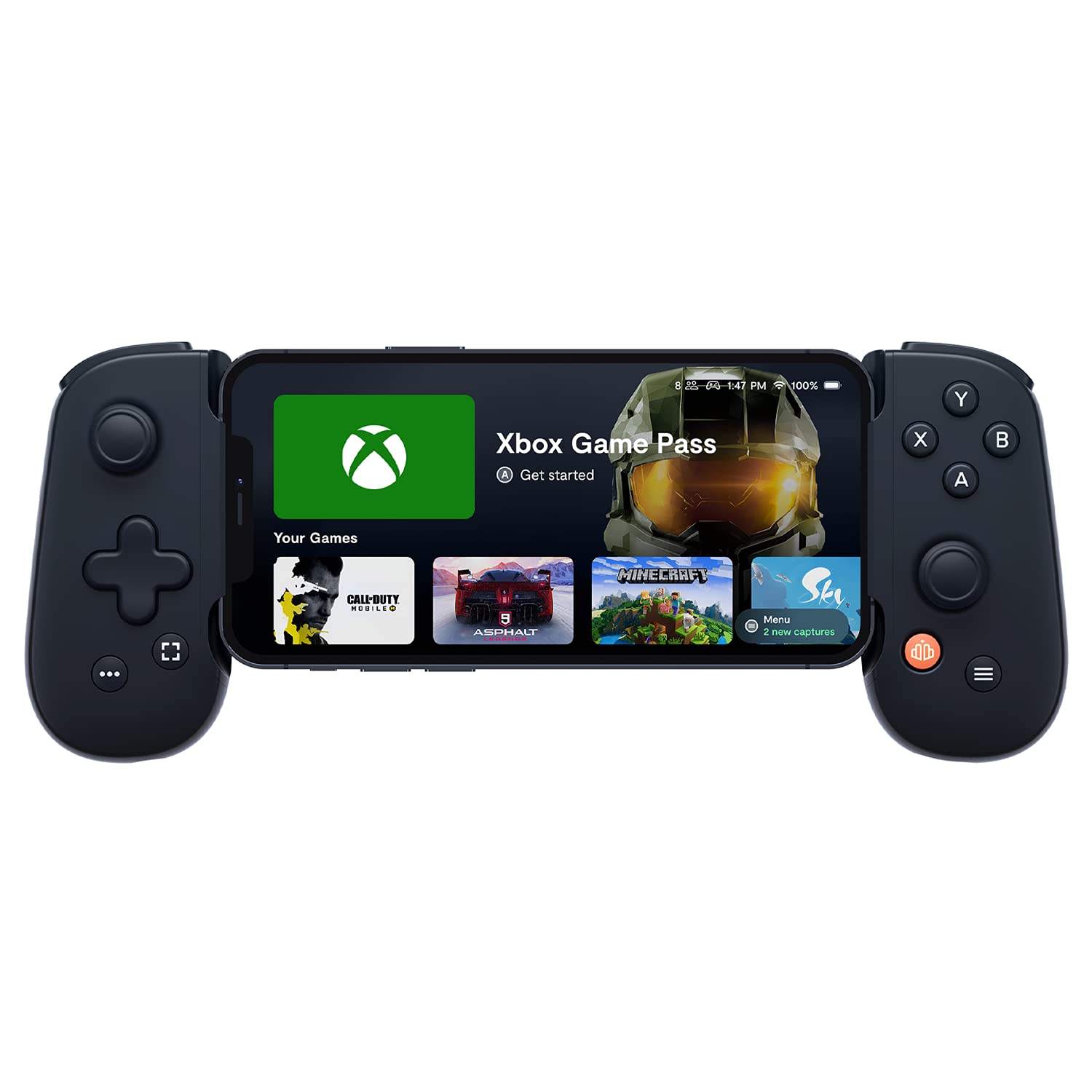 Backbone One Mobile Gaming Controller for iPhone [FREE 1 Month Xbox Game Pass Ultimate Included] - Black