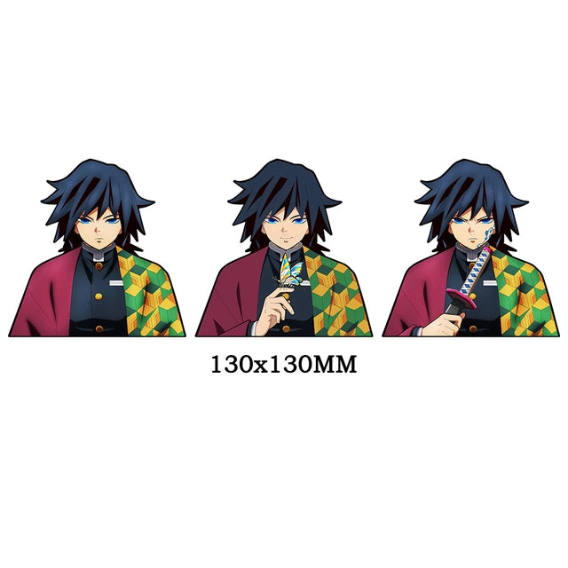 Anime Demon Slayer 3D Gradient Decal Change Face Illusion Stickers